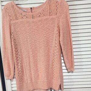 922 cb Established 1962 Womens Scoop Neck Pink Knit Sweater Vintage Y2K Sz S